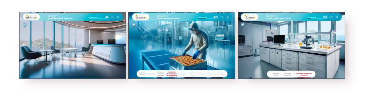 Laboratoires LFB Parcours Plasma Serious-game