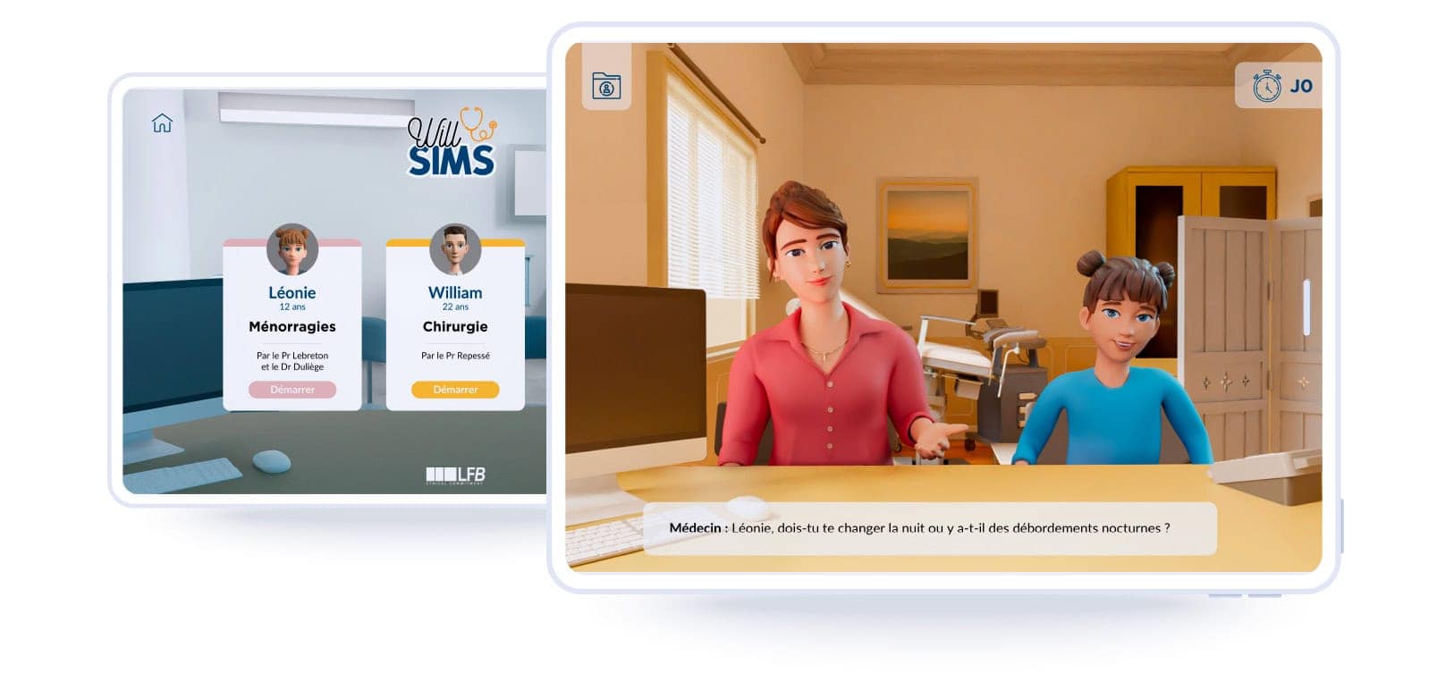Cas clinique intéractif, formation, WILL SIMS